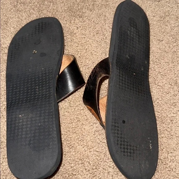 Leather tooled Sandals with Aztec Design Debbie - Picture 5 of 6